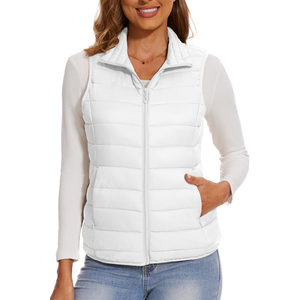 Chaleco Acolchado Impermeable y Cómodo con Cuello Alto Personalizado para Mujer, Chaleco Acolchado Transpirable con Logotipo Personalizado para Mujer, Ropa de Invierno para Exteriores - Product Image 5