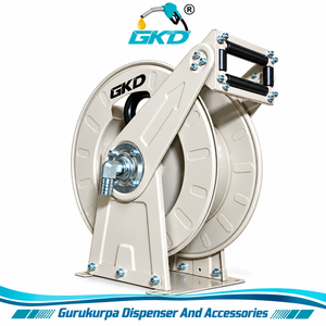 GKD Automatic Retractable Floor <b>Mount</b> Diesel Fuel <b>Hose</b> Reel Spring Driven Heavy Duty Fuel Dispenser <b>for</b> Diesel - Product Image 2