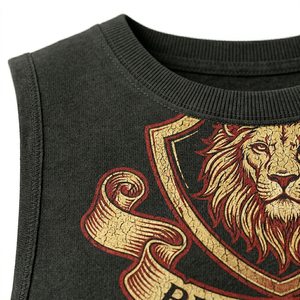 Private Label Heavyweight Sleeveless T-Shirt Men Custom Brand Logo Oversized Boxy Fit Streetwear Tank <b>Top</b> Manufacturer Bulk - Product Image 5