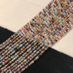 Cuentas Sueltas Rondelle Multifacéticas 100% Naturales Certificadas IGI Grado AA, 3-3.5mm, Piedra Lisa Multicolor Multifuego Vivaaz - Product Image 4