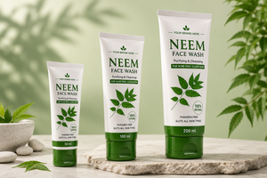 Gel nettoyant purifiant pour le visage au neem 100% naturel sans paraben 200ml pour enfants et adultes, peau claire sans acné - Product Image 2