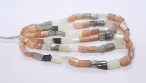 Perles de pierre de lune naturelle multicolores facettées en forme de pépite 9-14MM, perles de pierre de lune naturelle 18 pouces, perles de pierre de lune roulées multicolores - Product Image 5