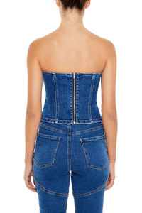 Haut court en jean déchiré bleu clair pour femme, nouveau design international, décontracté, écologique et à séchage rapide - Product Image 2