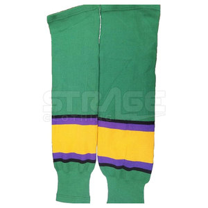Chaussettes de hockey sur glace personnalisées pour l'hiver, en tissu extensible durable, écologiques, séchage rapide, couleurs d'équipe, motifs personnalisés, hauteur genou, maintien sécurisé - Product Image 3