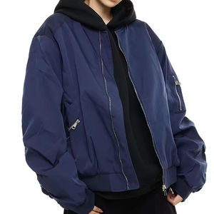 Custom Logo bomber <b>jackets</b> with <b>suede</b> bomber styling cropped bomber fit for US brands Wholesale Private Label - Product Image 2