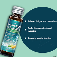 Líquido Oral de Magnesio + Electrolitos, Apoyo Muscular y Nervioso, Energía, Hidratación, Alivio del Estrés, Recuperación, Botellas de 50 ml, Suplemento Dietético