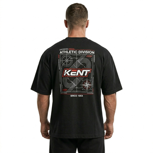 เสื้อยืดออกกำลังกายไซส์ใหญ่ ระบายอากาศได้ดี ผ้าฝ้าย 100% 240 GSM หนานุ่ม ใส่ได้ทั้งชายและหญิง สไตล์สตรีทแวร์ รับผลิตแบบ OEM ODM ทั้งด้านหน้า - Product Image 5