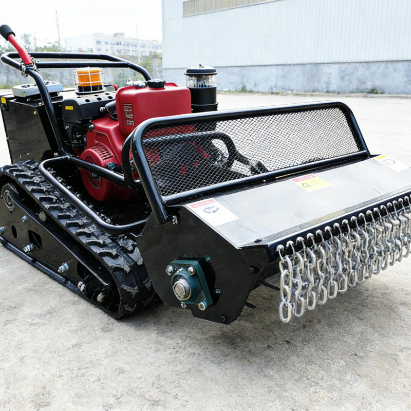 RC Lawn Mower Crawler Robot Brush Cutter Uneven Terrain Villa Landscape ...
