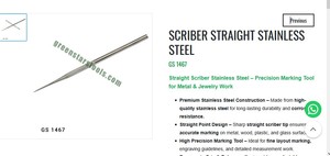 เครื่องมือทำเครื่องประดับแบบตรงทำจากสแตนเลสสตีล เครื่องมือทำเครื่องประดับที่มีความแม่นยำสูง |   หมายเลขสินค้า GS-1467 - Product Image 3