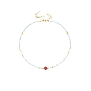 Collier de luxe léger en perles d'eau douce bleu mer pour femmes, chaîne de clavicule, design de niche pour pulls - Product Image 5