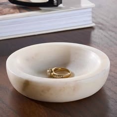 Bandeja redonda de mármol para joyas, organizador decorativo de piedra para joyas, bandeja multiusos para anillos, pendientes, pulseras, collares, decoración para tocador - Product Image 2