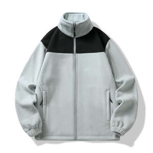 Chaqueta de Forro Polar con Bloques de Color Camuflaje, Unisex, con Forro Térmico de Felpa, Resistente al Viento, Transpirable, para Otoño, Uso en Exteriores, con Cierre de Cremallera - Product Image 2