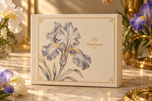 Boîte de découverte de parfum personnalisée en forme de livre à charnières, couleur ivoire irisé - Product Image 6