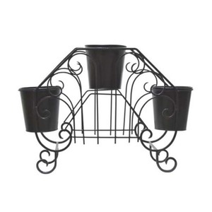 Soporte decorativo de metal para macetas, para interior y exterior, estilo vintage, de fabricante indio. - Product Image 1