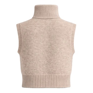 Nuevo Chaleco de Punto sin Mangas para Mujer con Cuello Alto, Color Sólido, Suéter Básico, Camiseta de Punto para Dama - Product Image 2