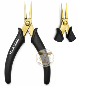 Pince à anneaux brisés robuste Qorvex Instruments en acier inoxydable avec poignée noire pour la fabrication de bracelets, poids personnalisé - Product Image 3