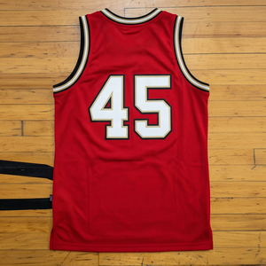 Custom Basketball Jersey Red Sleeveless Mesh 45 Number <b>Screen</b> Printed Unisex Adult Team Apparel Polyester Sport Wear Jerseys - Product Image 2