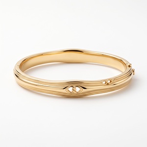 Bracelet minimaliste en or 9 carats pour femmes, bijoux fins de luxe modernes, bracelet en or, bijoux de créateur, fabricant OEM personnalisé, Thaïlande - Product Image 3