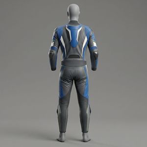 Combinaison de course Apex Stryker One Piece Velocity Volt en cuir, combinaison de circuit en cuir Cobalt, cuir professionnel - Product Image 1
