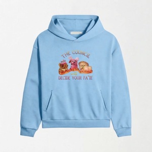 Private Label Premium Cotton Blend Fleece <b>Men's</b> Casual <b>Thermal</b> Streetwear Custom Printed Geometric Pattern 350g Hoodie - Product Image 5
