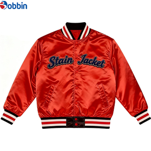 Veste de style universitaire pour équipe de football, vestes de ski en satin, veste bomber en satin, veste de baseball universitaire personnalisée pour hommes - Product Image 2