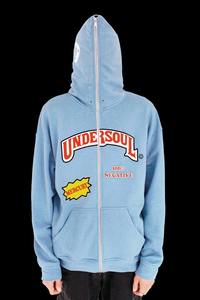 Personnalisez votre logo Conception d'impression globale Nouveau design oems Streetstyle Cut & Sew Sweat à capuche zippé avec capuche zippée à l'extérieur - Product Image 2