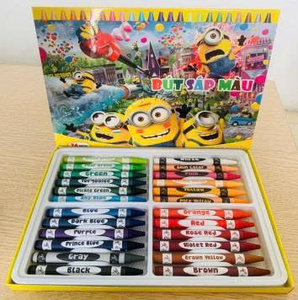 Juego de Crayones de Cera de 24 Colores en Oferta, Crayones de Cera para Dibujar, Pintar y Crear Arte con Logotipo Personalizado para Niños - Product Image 3