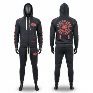 ชุดวอร์มผ้าฟลีซ 2 ชิ้น พิมพ์โลโก้แบรนด์ตามสั่ง สำหรับผู้หญิงและผู้ชาย ชุดฮู้ดดี้และกางเกงจ็อกเกอร์ ชุดแทรคสูทสำหรับผู้หญิง ปี 2026 - Product Image 1