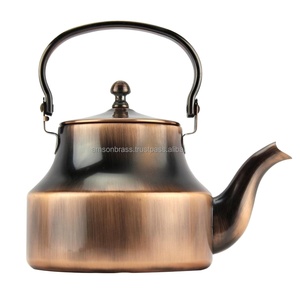 ทองเหลืองและไม้จับหม้อชาตกแต่งปาล์มร้านอาหารชากาต้มน้ำ - Product Image 1