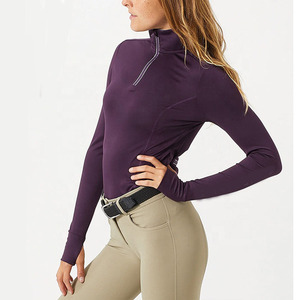 Camiseta de manga larga para mujer, para equitación, ligera, transpirable, cómoda, ropa deportiva para equitación. - Product Image 1