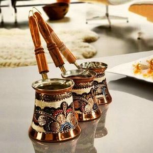 Cafetière Cezve authentique en cuivre pour la préparation du café turc, arabe et grec, idéale pour la maison, la cuisine, le café, le restaurant - Product Image 1
