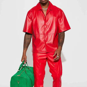 Chemises en cuir au design classique pour hommes, matière premium, tissu doux, idéales pour le bureau et les soirées. - Product Image 3