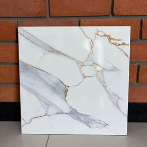 400x400mm 3D Cailloux Look Carreaux de sol en porcelaine antidérapants pour balcon Patio Cour 16x16 pouces Carreaux de salle de bain en céramique numérique - Product Image 1