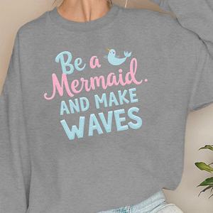 เสื้อสเวตเตอร์ของผู้หญิงเป็นนางเงือกและทำคลื่น - Product Image 4