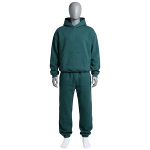 Nouvel ensemble de survêtement streetwear personnalisé surdimensionné, 100% coton, sweat à capuche et pantalon de jogging évasé, vêtements grande taille pour hommes - Product Image 1