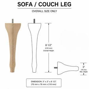 Patas de Madera de Caucho Sólido Curvadas y Decorativas para Juego de Mesa y Silla de Tocador, Patas Resistentes para Muebles de Exterior/Sala de Estar/Taller - Product Image 4