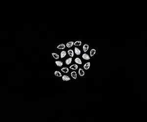 Diamants de laboratoire blancs taille poire rose 0,81 carats (TCW) en vrac, 20 pièces, pierres latérales antiques pour la personnalisation de bijoux, couleur D/E/F, pureté VS/VVS+ - Product Image 5