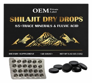 Tabletas de Shilajit del Himalaya Premium OEM de 200 mg para Mejorar la Fuerza, la Inmunidad y la Vitalidad, Potenciador de Energía Ayurvédico para Uso Diario - Product Image 1