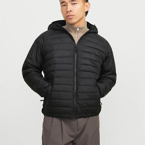 Latest Design Fashion Style <b>Men</b> Puffer <b>Jacket</b> Black Color <b>Long</b> Sleeve Breathable <b>Men</b> Puffer <b>Jacket</b> With Hoodies - Product Image 2