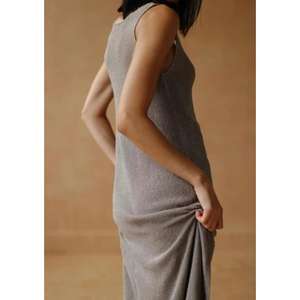 Vestido Largo de Verano para Mujer, sin Mangas, Cuello en V, Estampado Floral, Ecológico, Casual, Holgado, Minimalista y Elegante - Product Image 2