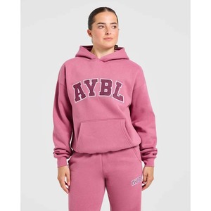Sudadera con Capucha Extra Grande para Mujer, Color Sólido, Tejido de Algodón, con Bolsillos, Manga Larga, Estilo Otoñal - Product Image 5