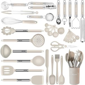 Set di Utensili da Cucina K - 33 Pezzi in Silicone Antiaderente con Supporto per Facile Utilizzo - Utensili di Qualità per Uso Quotidiano - Product Image 2