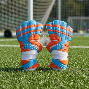 Gants de gardien de but de football de couleur unie, design personnalisé, paume plate de 4 mm et sangle en latex - Product Image 2