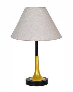 Rustic dual-color metal <b>table</b> lamp jute cone shade farmhouse trumpet base <b>bedside</b> night light for home office decor wholesale - Product Image 1