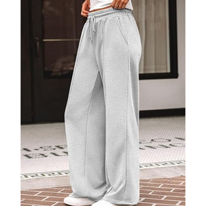 กางเกงลำลองผู้หญิง ระบายอากาศได้ดี ทรงตรง ผ้าซักแล้ว สีพื้น ทรงปกติ กางเกงสำหรับพักผ่อน กางเกงจ็อกเกอร์สำหรับเดินทาง เสื้อผ้าฤดูหนาว - Product Image 3