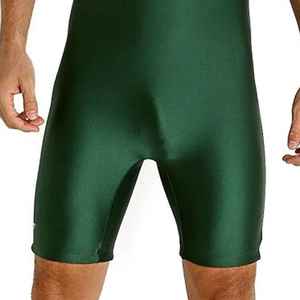 Combinaison de lutte rayée rose et bleue pour homme, sans couture, en spandex et nylon, une pièce - Product Image 6