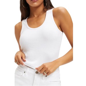 Women's Casual Sleeveless V-Neck Tank <b>Top</b> Eco-Friendly Quick Dry Breathable Knitted <b>Mesh</b> Embroidery Workout Travel Customized - Product Image 1