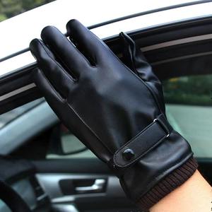Gants d'hiver en cuir véritable pour hommes, gants chauds doublés thermiquement pour les activités de plein air et la conduite - Product Image 6