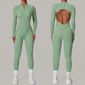 custom logo premium compression <b>jumpsuit</b> women manufacturer pakistan wholesale seamless active compression <b>jumpsuit</b> - Product Image 4