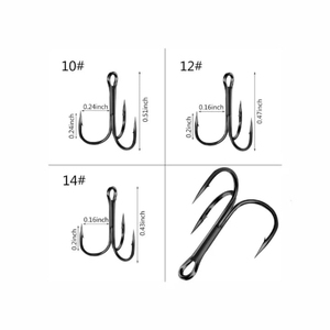 Anzuelos Triples de Acero Inoxidable Resistentes a la Corrosión, Anzuelos Circulares para Pesca de Lubina y Trucha - Product Image 2